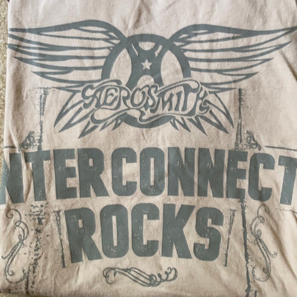 Tan Aerosmith T-shirt